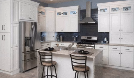 White Shaker Nuvelle Cabinets